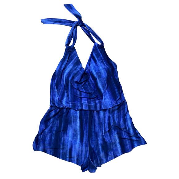 Magicsuit Marisa Dungarees One Piece Romper Swimsuit in Blue Denim Print size 12 - Picture 2 of 6